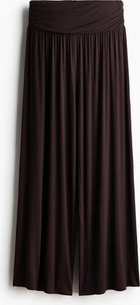 H&M Viskosehose mit Raffungen - Dunkelbraun