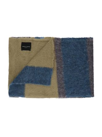 Roberto Collina Cotton-Alpaca Striped Scarf