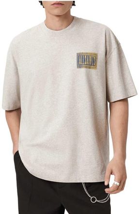 AllSaints Ayedee Cotton Graphic T-Shirt in Pebble Grey at Nordstrom, Size Xx-Large