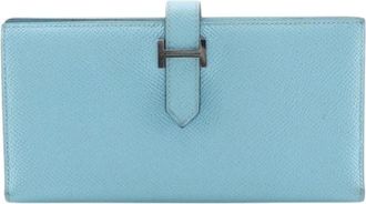 Herm&egrave;s Pre-owned Wallets, female, Blue, Size: ONE SIZE Pre-owned Bearn Wallet