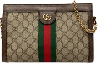 Gucci Pre-owned Ophidia Crossbody Bag - Dames - Vintage Schoudertas - Beige - ONE Size - Vintage