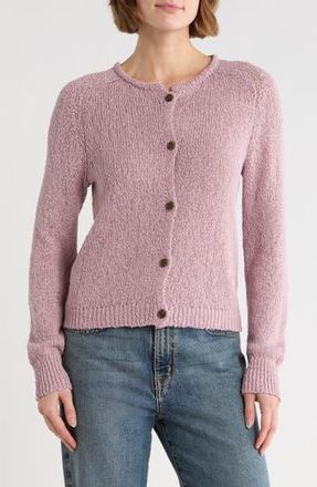 Melrose and Market Cotton Sweater Cardigan in Purple Shade at Nordstrom Rack, Size Xx-Large
