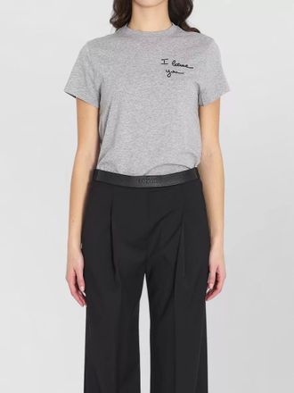 Loewe cotton ribbed crew neck short sleeve t-shirt