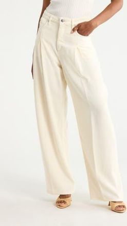 BOSS Slouchy Pleated Denim Pants in Open White at Nordstrom Rack, Size 3032
