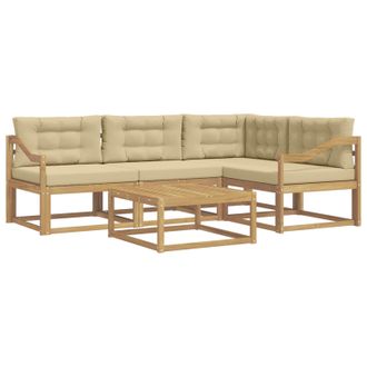 vidaXL Conjunto De Sof&aacute;s De Exterior 5 Pcs Y Beige 79 X 79 X 37 Cm Vidaxl