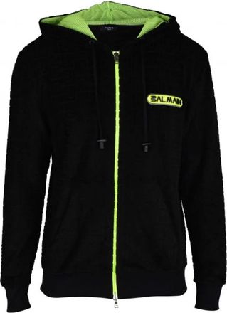 Balmain Zip-through vest - Heren - Vesten met rits - Zwart - S - Katoen - Hoodies & sweatvesten