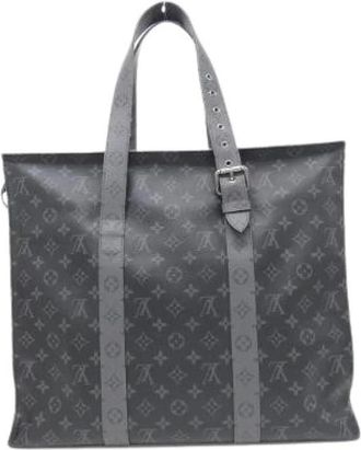 Louis Vuitton Pre-owned Monogram Eclipse Reverse Cabas Zip Tote Bag - Heren - Vintage Shopper - Zwart - ONE Size - Vintage