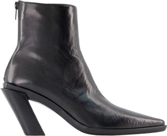 Ann Demeulemeester Enkellaarsjes van leer - Florentine - Dames - Laarzen met Hak - Zwart - 36 EU - Leer - Schoenen