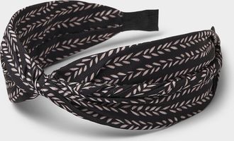 Simons Womens Two-tone pattern knotted headband
