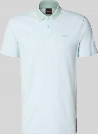 Boss Orange by Hugo Boss BOSS Orange Relaxed Fit Poloshirt aus reiner Baumwolle Modell PEOXFORDNEW in Tuerkis, Gr&ouml;&szlig;e XXXL