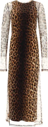 Sportmax Animal Print Tulle Dress