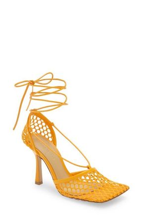 Bottega Veneta Stretch Sandal in Tangerine at Nordstrom, Size 7Us