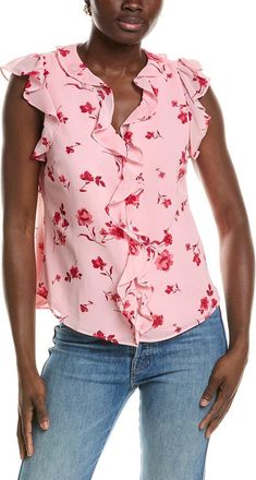 CeCe by Cynthia Steffe Cece Cascading Ruffle Detailed Top