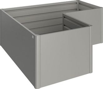 BIOHORT Jardinera Metalica Belvedere De Esquina Midi 61 Cmts De Alto X 100 Cmts Color Gris Cuarzo Metalico