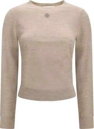 Tory Burch Beige Wool Oves Aries Womens Sweatshirt