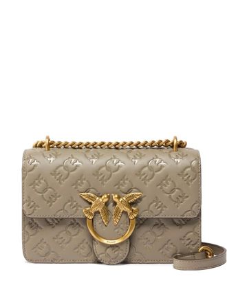 Pinko Kleine Love Bag crossbodytas met reli&euml;f - Bruin