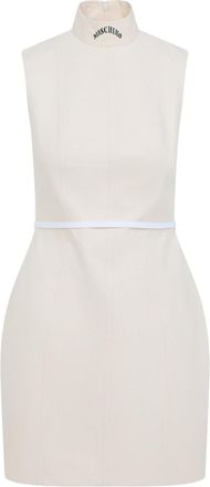Moschino White Cotton Mini Dress-Donna