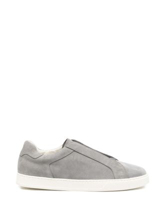 Doucal's Grey Lace Up Sneakers