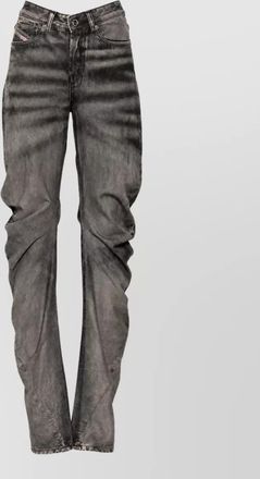 Diesel mid-rise tapered-leg jeans