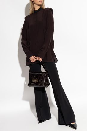 Victoria Beckham Silk Shirt, Womens, Brown
