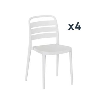 Klast Packs 4 sillas polipropileno blanco 42 x 80 cm