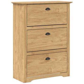 vidaXL Shoe Rack BODO Honey Brown 80 x 35 x 118 cm Engineered Wood vidaXL