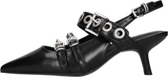 Ash Babel Soft Polish Slingback Pump - Dames - Pumps - Zwart - 40 EU - Leer - Schoenen