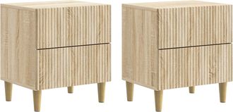 vidaXL Armario De Noche 2 Uds. Roble Sonoma 43 X 34,5 X 48 Cm Vidaxl