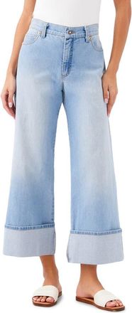 Karen Kane Cuffed Crop Jeans in Denim at Nordstrom, Size 16