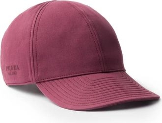 Prada Cappello da baseball con ricamo - Rosso