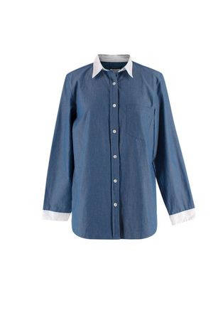 J.crew Navy White Collar Shirt Size S