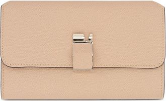 Valextra NoLo pebble-texture leather clutch bag - women - Bos Taurus - One Size - Neutrals