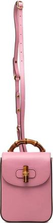 Gucci Pre-owned Gucci Mini Calfskin Bamboo Top Handle Bag Ladies 40H0B2SW0QY7X5EP