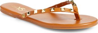 Yosi Samra Rivington Stud Flip Flop in Cognac at Nordstrom, Size 11