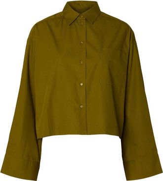Selected Dames, Blouses & Shirts, Bruin, Maat: M Denim