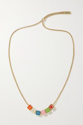 Lauren Rubinski Collana In Oro 14 Carati E Smalto Amour