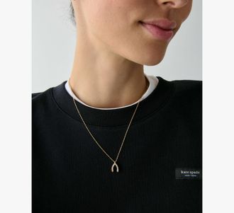 Kate Spade New York Womens Dream Big Carded Pendant Necklace in Beige