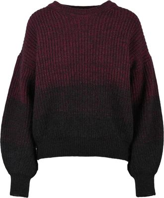 Pomandere Short Oversized Knit With Gradient Design And Ribbed Texture