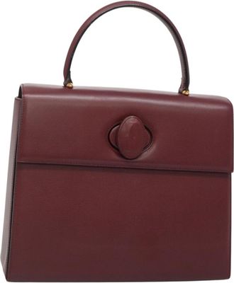 Cartier Cartier Must De Cartier Leather Burgundy Leather Handbag (Pre-Owned)