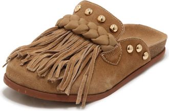 Emanuelle Vee Schoenen, Dames, Bruin, 36 EU, Leer, Sabot Frange Sandra