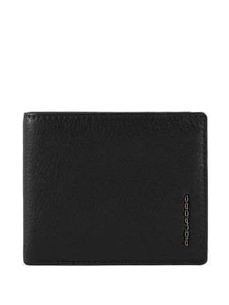 Piquadro logo-lettering wallet - unisex - Polyester/Leather - One Size - Black