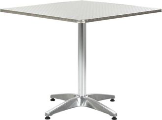 vidaXL Garden Table Silver 80x80x70 cm Aluminium vidaXL