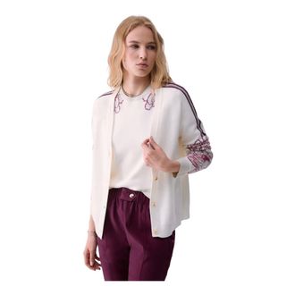 Liu Jo ECS Maglia Aperta M/L - female - Liu Jo - Cardigans - White - XL - Knitwear