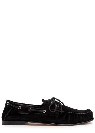 Tom Ford Theo Suede Boat Shoes - Black - 44 (IT44 / UK10)