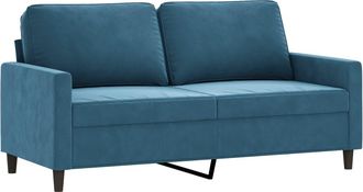 vidaXL Sof&aacute; De 2 Plazas Terciopelo Azul 140 Cm Vidaxl