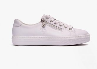 Rieker Womens L59L1-83 Ladies Leather Casual Trainers White - Size UK 3.5