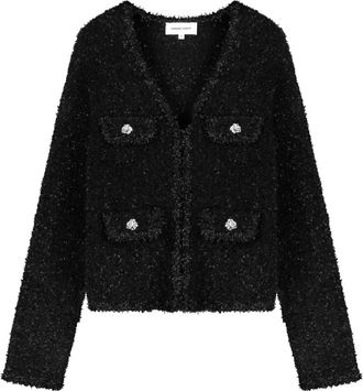 Fab By Fabienne Chapot Envelope Cardigan - Dames - Vesten - Zwart - 2XL - Wol - Truien & Vesten
