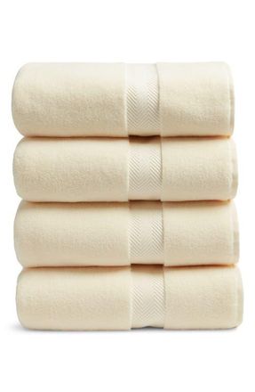 Nordstrom Organic Hydrocotton Set of 4 Bath Towels $140 Value in Yellow Pale at Nordstrom, Size 4 Piece Set