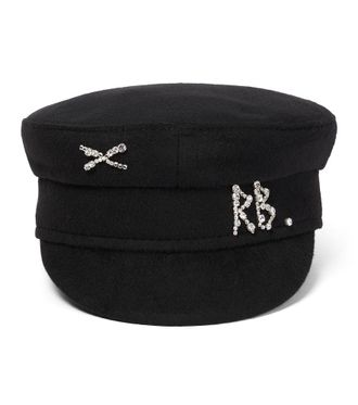 Ruslan Baginskiy Embellished wool baker boy cap