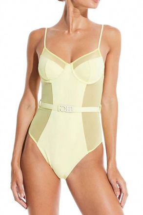 Solid & Striped One Piece Spencer Swimsuit In Banana